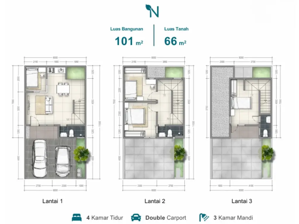 Tipe Vara - Cluster Navara - Kota Haparan Indah Bekasi (2)